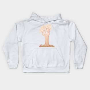 Dialogue between the bird and the tree Kids Hoodie